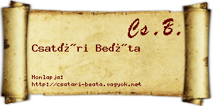 Csatári Beáta névjegykártya
